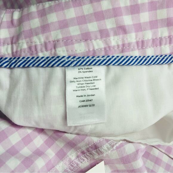 NWT Talbots purple white check gingham relaxed chino cottagecore pants 22W - Picture 8 of 8